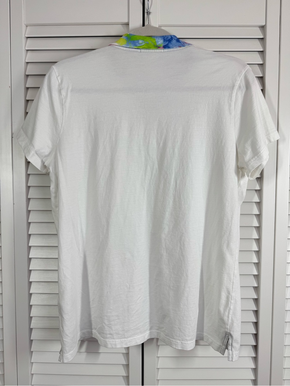 Ralph Lauren Polo Golf Tailored Fit Jersey Shirt Watercolor Print Collar Large - Picture 5 of 7